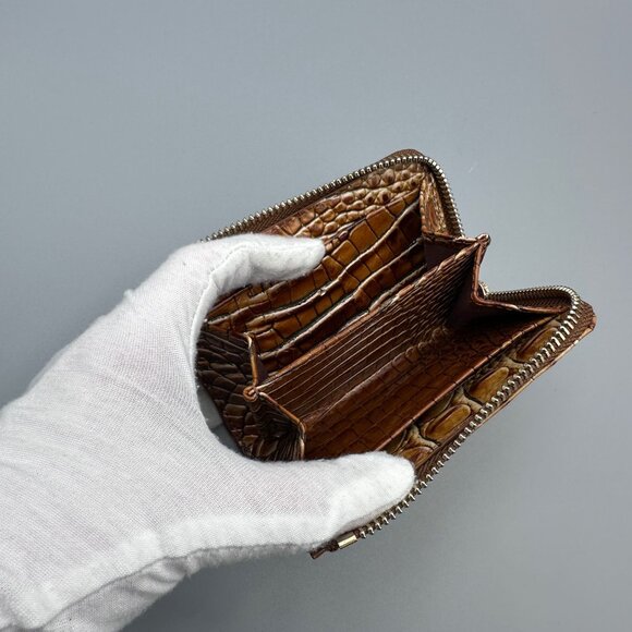 Brahmin Anita Luggage Brown Melbourne Leather Card Case Wallet V8615140000997 - Picture 10 of 15